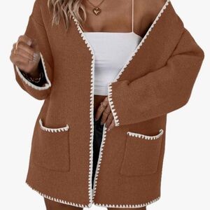 NWT – Merokeety Chunky Knit Oversized Cardigan Coat | Tan Brown Women’s XL BOHO
